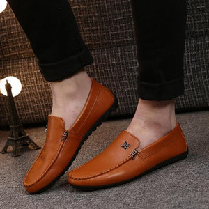 【黃棕色懶人皮鞋銷售】價格_廠家_圖片 -