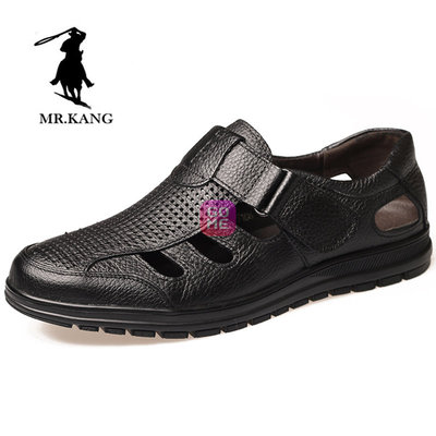 都市型男新風(fēng)尚 米斯康MR.KANG 5106黑色牛皮涼鞋全解析